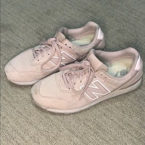 Pink Suede New Balance 696 shoes! Size 6.5